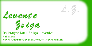 levente zsiga business card